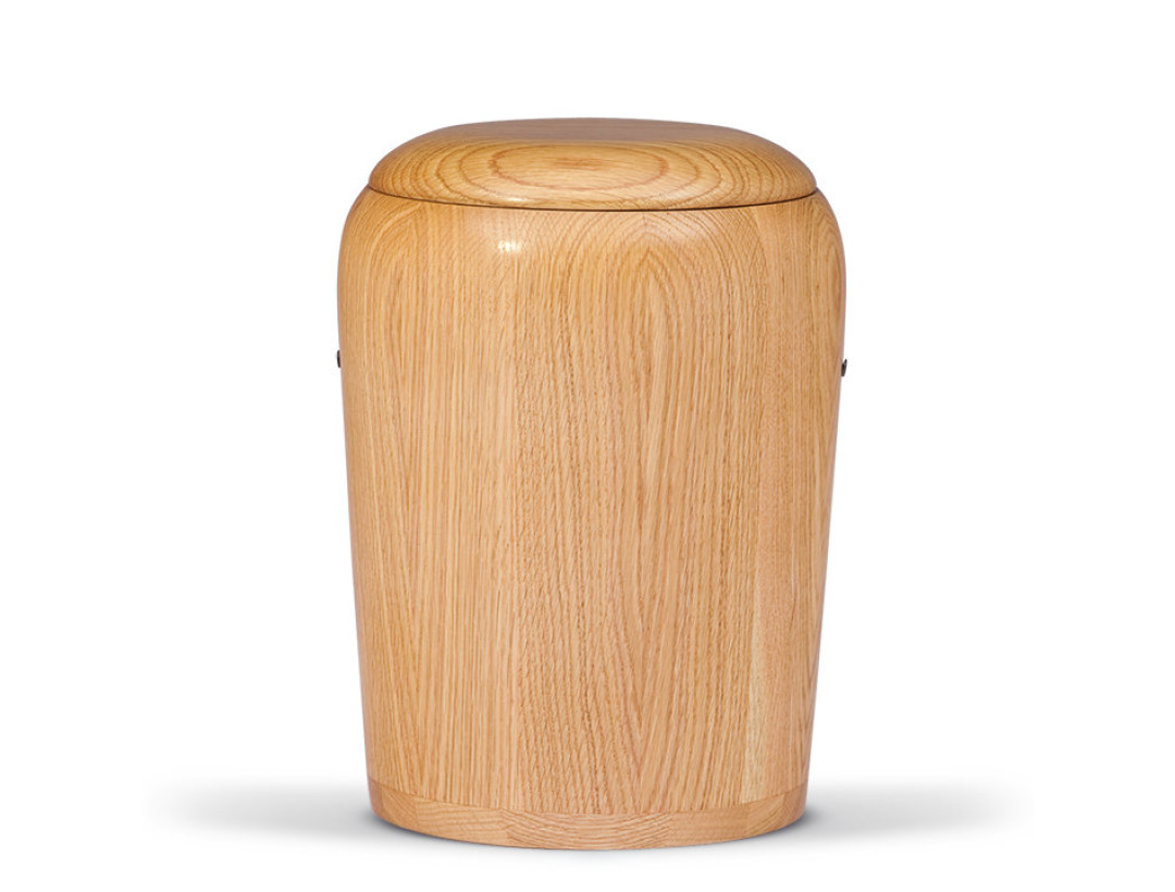 Holzurne Eiche Natur gedrechselt