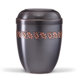 Urne-CUPATAN, Dunkel gefärbt, Eichenlaubdekor a. Korpus