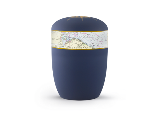 Edition Seeurnen, Samton marine Seekarte (Standard Kieler Bucht), Windrosendekor, Anhydrit-Tonolith
