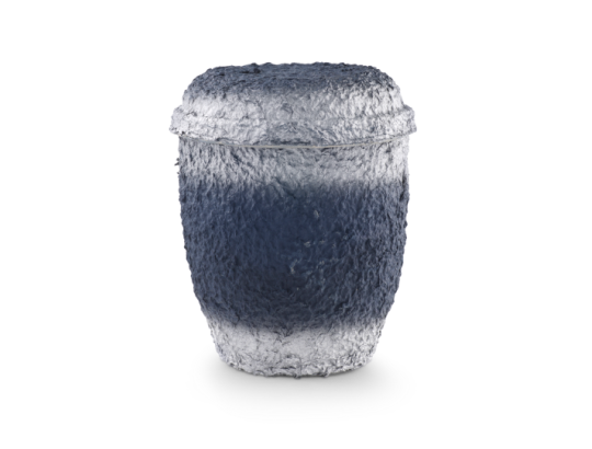 Zellulose, blau-silbern getönt mit Seilen