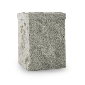 Granit, grau behauen -passende Aschekapsel incl.-