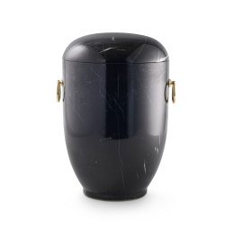 Marmor schwarz, gedreht und innen und außen poliert -passende Aschekapsel incl.- Marmor schwarz, gedreht und innen und außen poliert -passende Aschekapsel incl.-