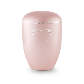 Edition Karat, perlmutt rosé, Herz aus Kristallen, biol. abbaub.