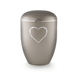 Edition Karat, perlmutt fumé, Herz aus Kristallen, biol. abbaub.