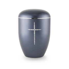 Edition Karat, perlmutt mitternachtsblau, Kreuz aus Kristallen, biol. abbaub. Edition Karat, perlmutt mitternachtsblau, Kreuz aus Kristallen, biol. abbaub.