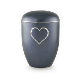 Edition Karat, perlmutt mitternachtsblau, Herz aus Kristallen, biol. abbaub.