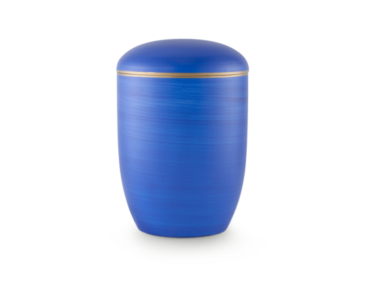 Edition Seeurnen, ozeanblau handbemalt, Anhydrit-Tonolith