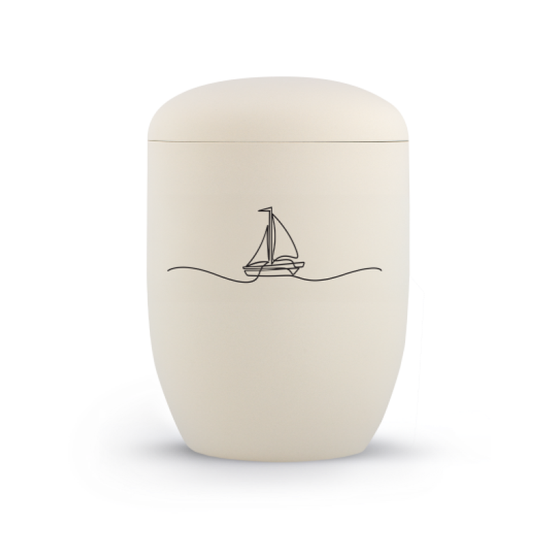 Edition Linea, Samtton Creme, Segelboot, Anhydrit