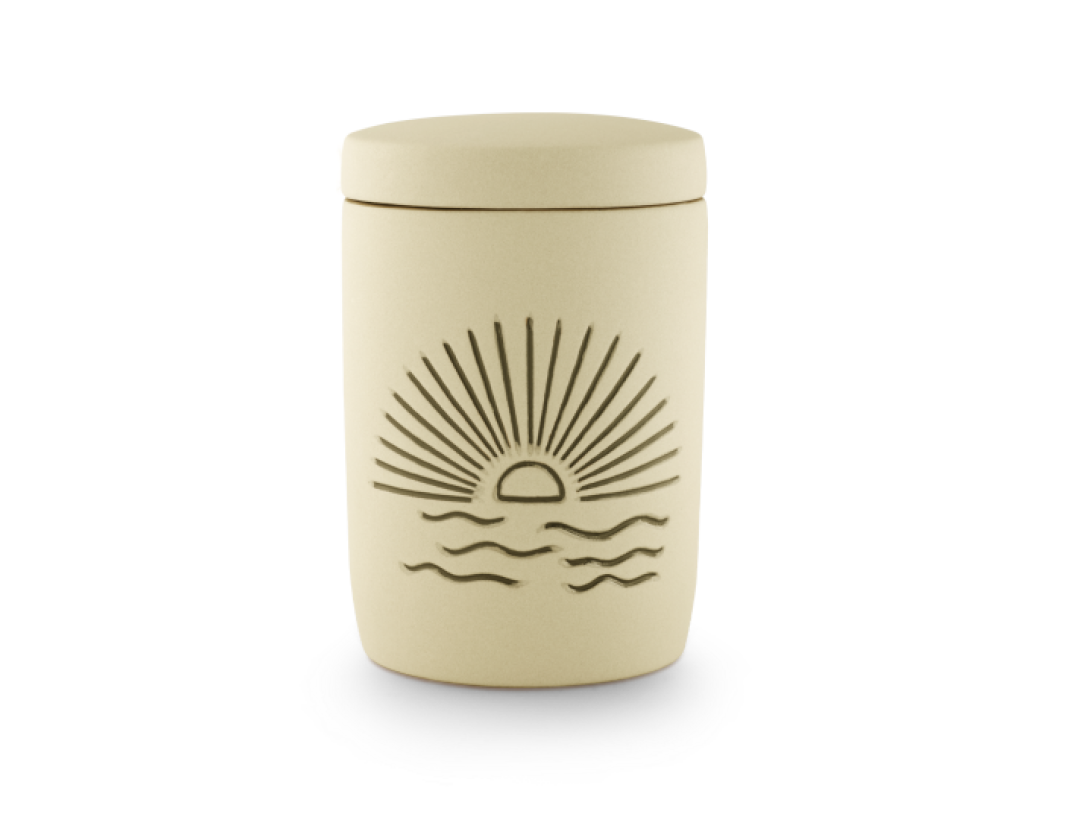 Keramik, sandfarbig, Sonne Keramik, sandfarbig, Sonne