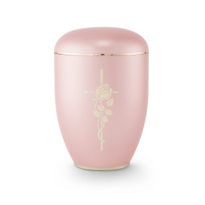 Edition Creatio, perlmutt rosé, Fuß poliert, Kreuz Rose