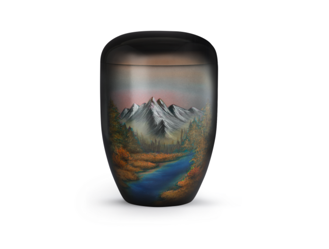 Edition Airbrush, Berge mit Flusslauf, biol. abbaub. Edition Airbrush, Berge mit Flusslauf, biol. abbaub.