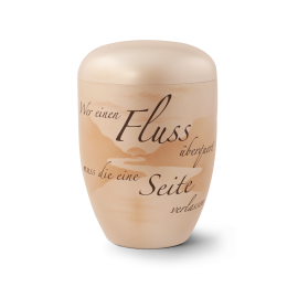 Edition Memento, perlmutt, handbemalt, Wer einen Fluss überquert…, biol. abbaub.