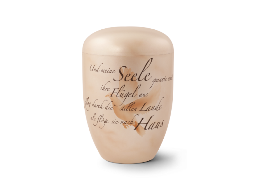 Edition Memento, perlmutt, handbemalt, Und meine Seele spannte…, biol. abbaub. Edition Memento, perlmutt, handbemalt, Und meine Seele spannte…, biol. abbaub.