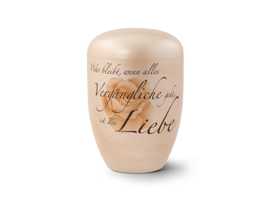 Edition Memento, perlmutt, handbemalt, Was bleibt, wenn alles Vergängliche…, biol. abbaub. Edition Memento, perlmutt, handbemalt, Was bleibt, wenn alles Vergängliche…, biol. abbaub.