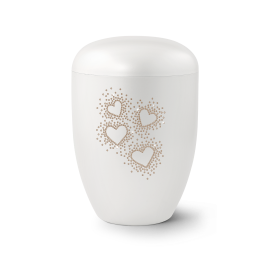 Edition Karat, perlmutt,Herzen aus Kristallen rose, biol. abbaub. Edition Karat, perlmutt,Herzen aus Kristallen rose, biol. abbaub.