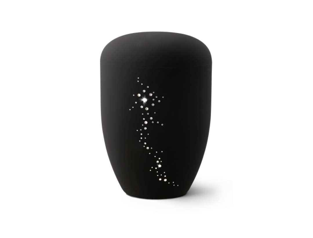 Edition Karat, Samton tiefschwarz, Schweif aus Kristallen, biol. abbaub. Edition Karat, Samton tiefschwarz, Schweif aus Kristallen, biol. abbaub.