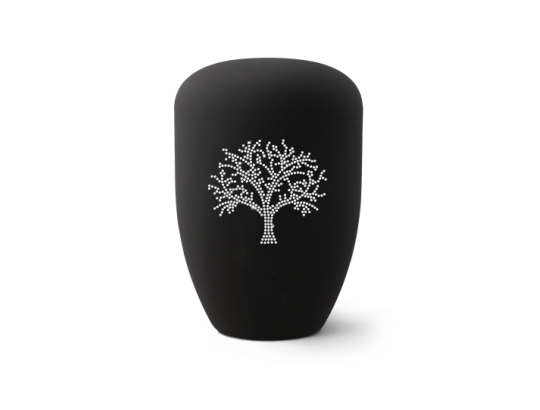 Edition Karat, Samton tiefschwarz, Baum aus Kristallen, biol. abbaub.