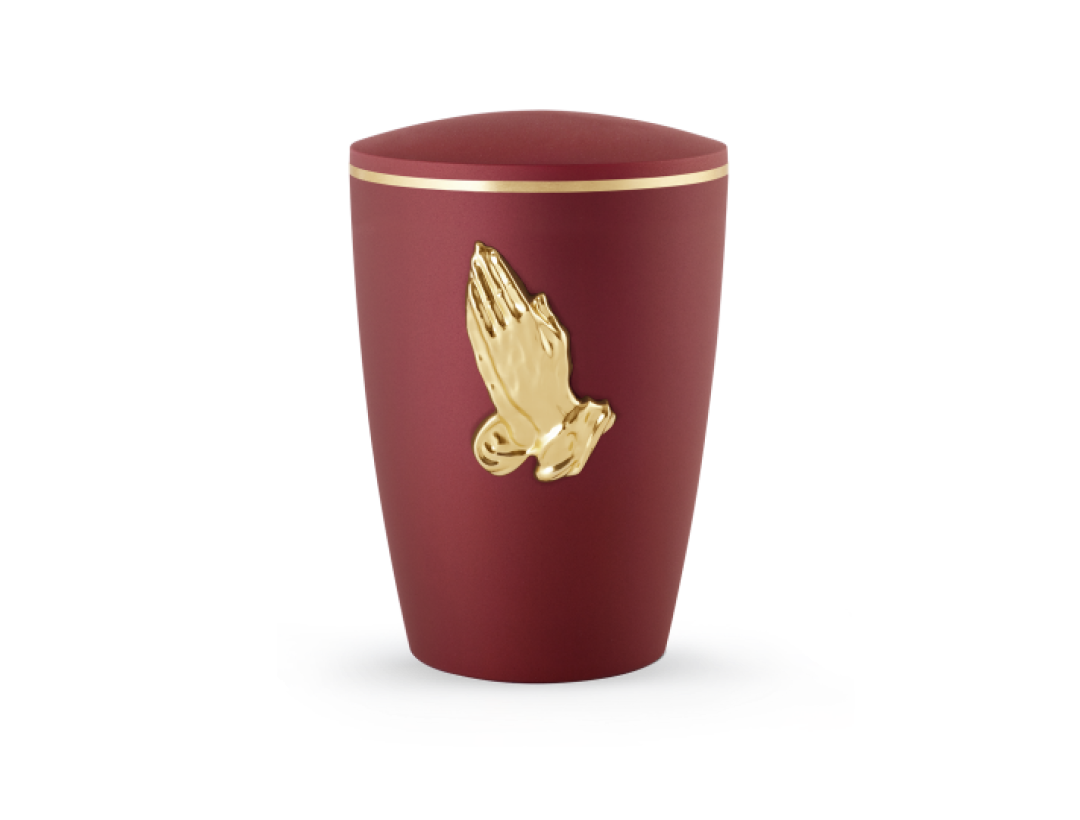 Edition Venezia, Samtton rubin, betende Hände, biol. abbaub. Edition Venezia, Samtton rubin, betende Hände, biol. abbaub.