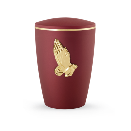 Edition Venezia, Samtton rubin, betende Hände, biol. abbaub. Edition Venezia, Samtton rubin, betende Hände, biol. abbaub.