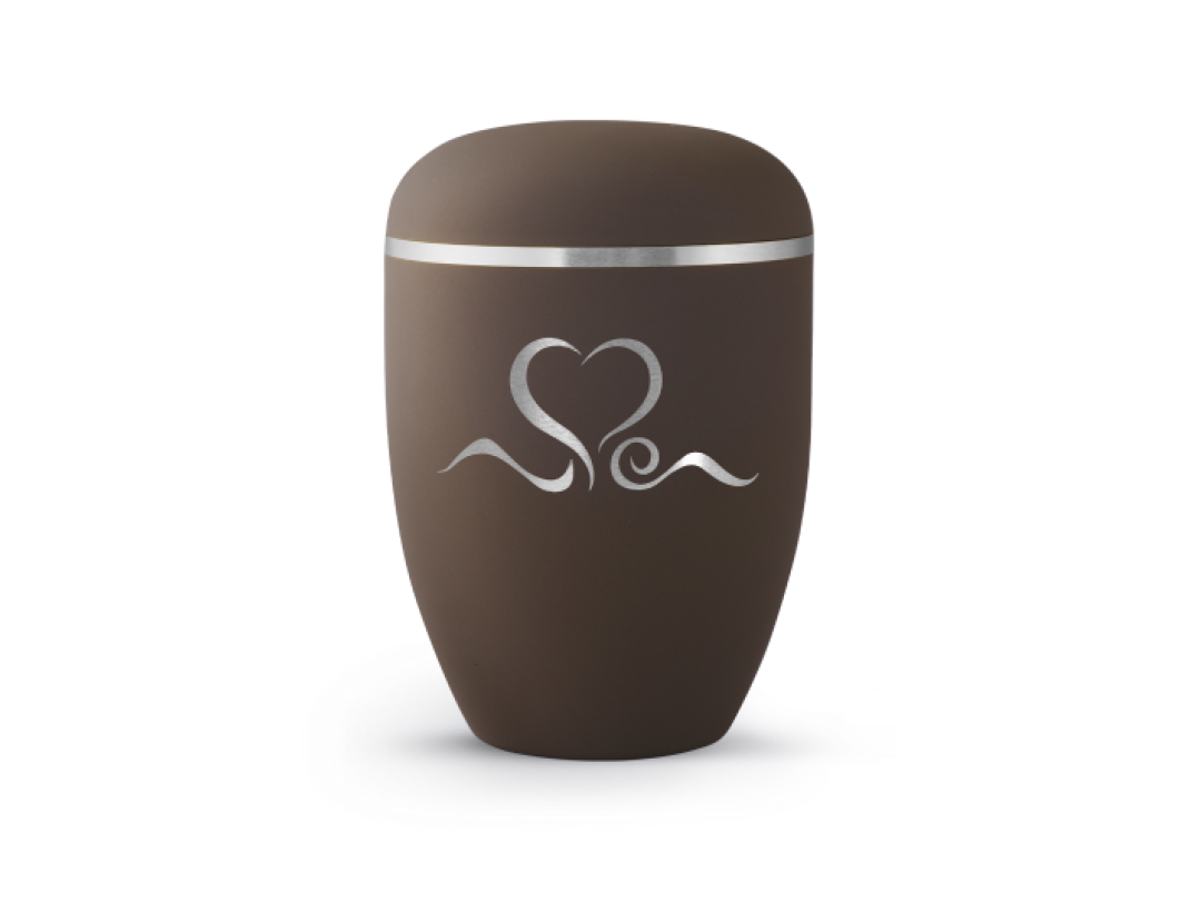 Edition Classique, Samtton café, Weißgold Herz, biol. abbaub.