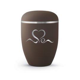 Edition Classique, Samtton café, Weißgold Herz, biol. abbaub.