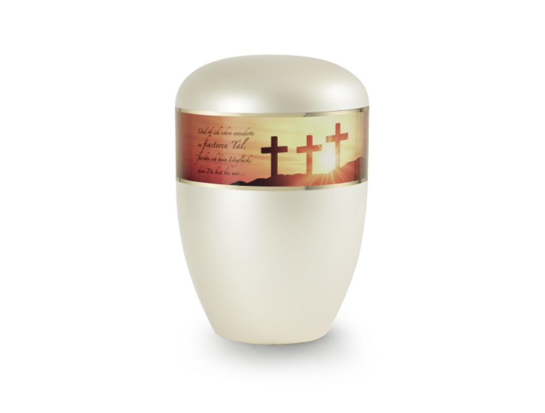 Edition Poesie, perlmutt champagner , Bergkreuze, Und ob ich schon wanderte…,  biol. abbaub.