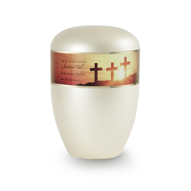 Edition Poesie, perlmutt champagner , Bergkreuze, Und ob ich schon wanderte…,  biol. abbaub.