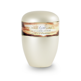 Edition Poesie, perlmutt champagner , Sonnenuntergang, Ich bin das Licht…,  biol. abbaub. Edition Poesie, perlmutt champagner , Sonnenuntergang, Ich bin das Licht…,  biol. abbaub.