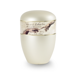 Edition Poesie, perlmutt champagner , Michelangelo, Wenn wir das Leben…,  biol. abbaub. Edition Poesie, perlmutt champagner , Michelangelo, Wenn wir das Leben…,  biol. abbaub.