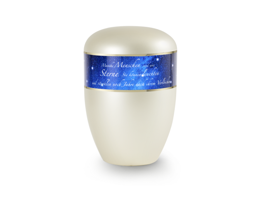 Edition Poesie, perlmutt champagner , Sternenhimmel, Manche Menschen sind wie…,  biol. abbaub. Edition Poesie, perlmutt champagner , Sternenhimmel, Manche Menschen sind wie…,  biol. abbaub.