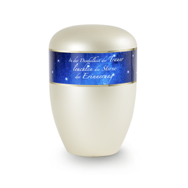 Edition Poesie, perlmutt champagner , Sternenhimmel, In der Dunkelheit der Trauer…,  biol. abbaub. Edition Poesie, perlmutt champagner , Sternenhimmel, In der Dunkelheit der Trauer…,  biol. abbaub.