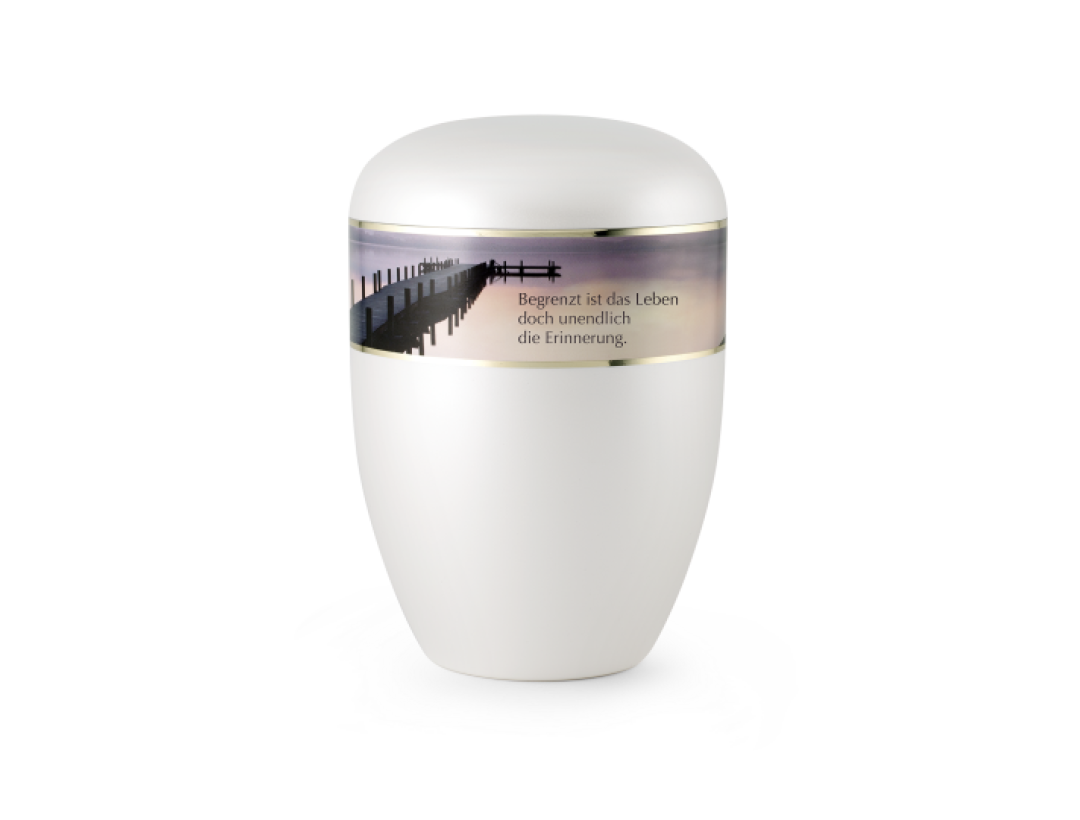 Edition Poesie BOK, perlmutt , Steg, Begrenzt ist das Leben…, biol. abbaub.