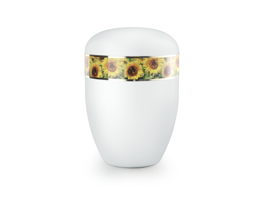 Edition 360°, weiß satiniert, Sonnenblumen, biol. abbaub.