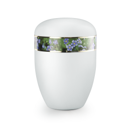 Edition 360°, weiß satiniert, Vergissmeinnicht, biol. abbaub. Edition 360°, weiß satiniert, Vergissmeinnicht, biol. abbaub.