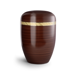 Edition Wood Line, handbemalt kastanienbraun, Zierband saharasand, biol. abbaub. Edition Wood Line, handbemalt kastanienbraun, Zierband saharasand, biol. abbaub.