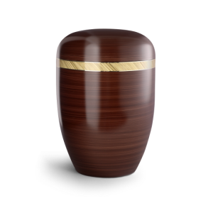 Edition Wood Line, handbemalt kastanienbraun, Zierband saharasand, biol. abbaub.