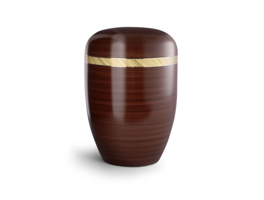 Edition Wood Line, handbemalt kastanienbraun, Zierband saharasand, biol. abbaub.