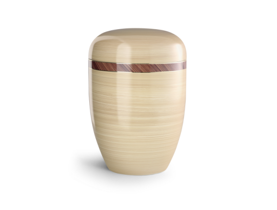 Edition Wood Line, handbemalt saharasand, Zierband kastanienbraun, biol. abbaub.