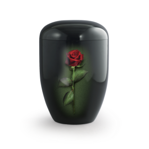 Edition Fleur, Klavierlack schwarz, Rose, biol. abbaub.