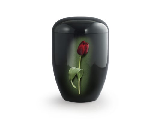 Edition Fleur, Klavierlack schwarz, Tulpe, biol. abbaub.