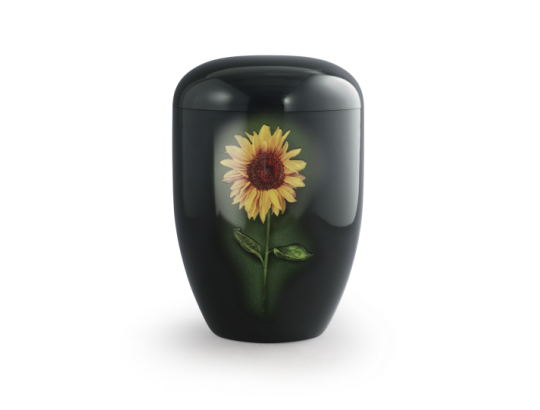 Edition Fleur, Klavierlack schwarz, Sonnenblume, biol. abbaub.
