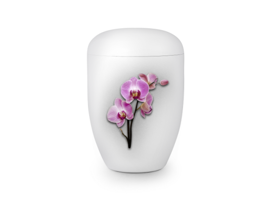 Edition Fleur, Klavierlack weiß, Orchidee, biol. abbaub.