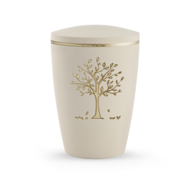 Edition Melina, Samtton Creme, Baum/Goldband matt/glänzend, biol. abbaub.