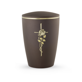 Edition Melina, Samtton Cafe, Kreuz und Rose/Goldband matt/glänzend, biol. abbaub.