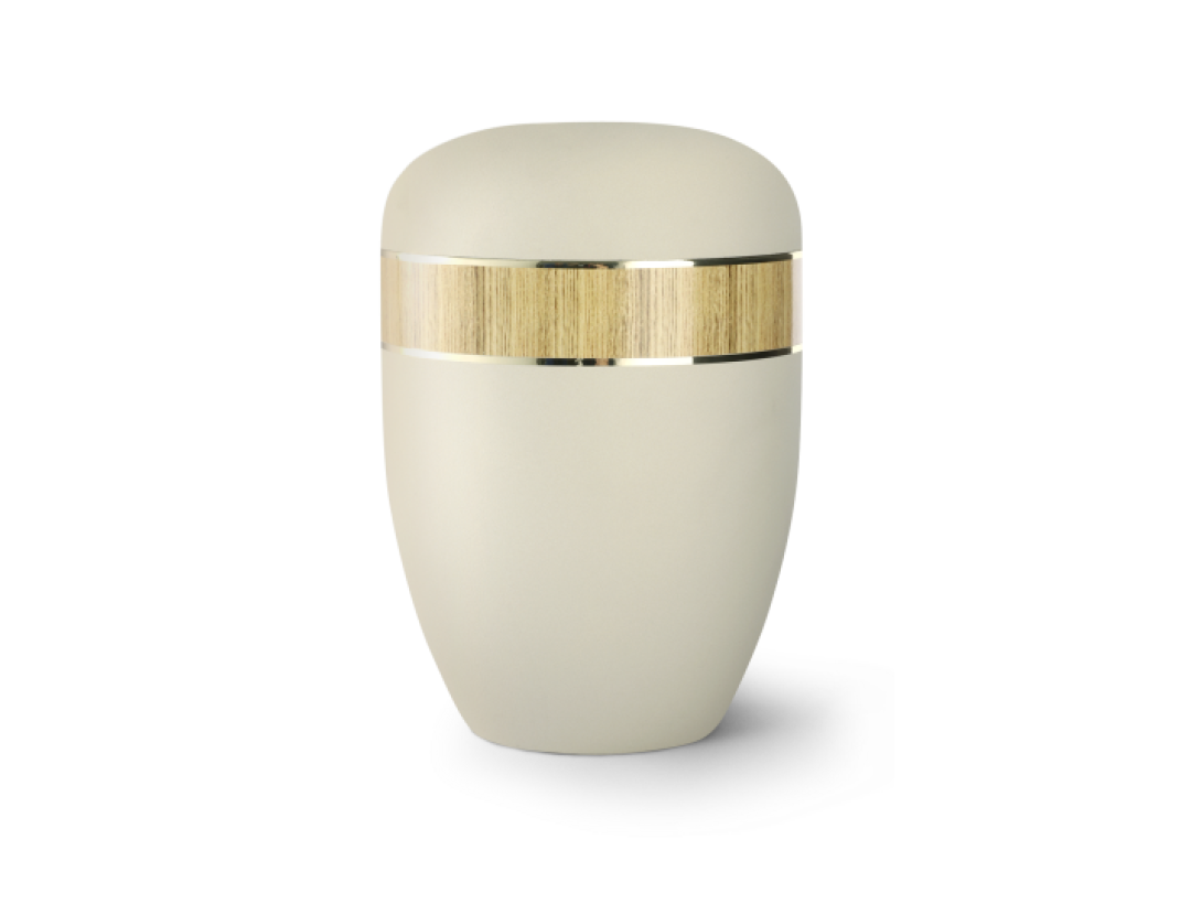 Edition Wood Line, Samtton creme, Dekor Pinie, biol. abbaub. Edition Wood Line, Samtton creme, Dekor Pinie, biol. abbaub.
