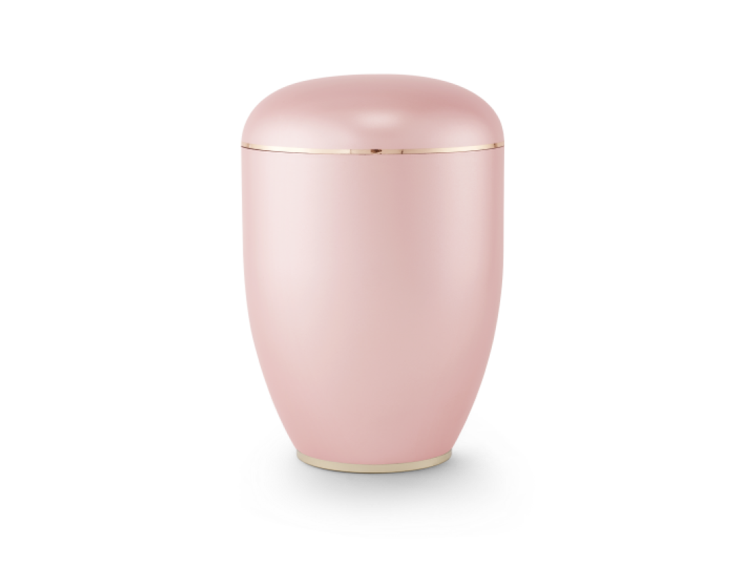 Edition Creatio, perlmutt rosé, Fuß poliert, biol. abbaub. Edition Creatio, perlmutt rosé, Fuß poliert, biol. abbaub.