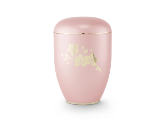 Edition Creatio, perlmutt rosé, Fuß poliert, Orchidee, biol. abbaub.