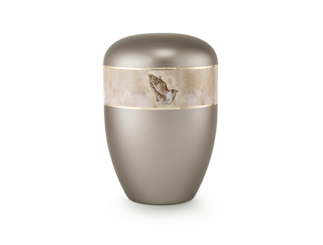 Edition 360°, perlmutt fumé, betende Hände, biol. abbaub. Edition 360°, perlmutt fumé, betende Hände, biol. abbaub.