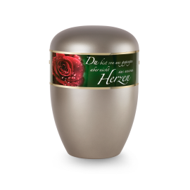 Edition Poesie, perlmutt fumé , Rose, Du bist von uns gegangen…,  biol. abbaub. Edition Poesie, perlmutt fumé , Rose, Du bist von uns gegangen…,  biol. abbaub.