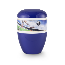 Editon Fußball, blau / weiß, Fußballband, biol. abbaub. Editon Fußball, blau / weiß, Fußballband, biol. abbaub.